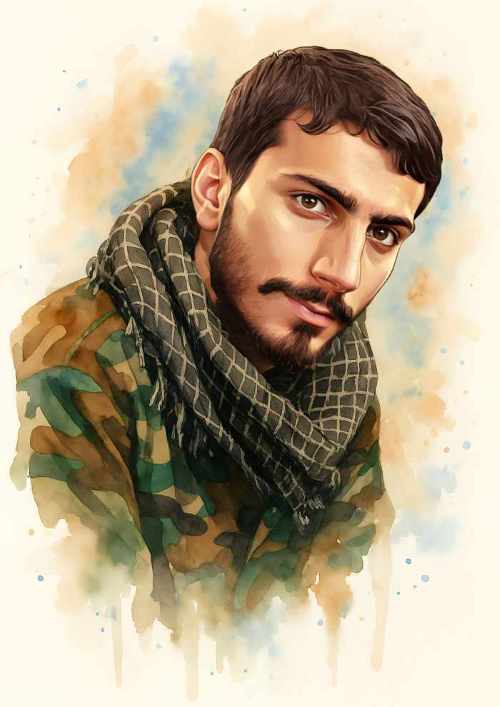 نقاشی شهید مصطفی صدرزاده